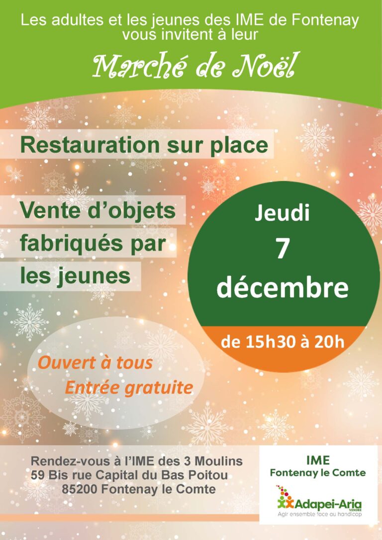 [Marché de Noël Fontenay-le-Comte] - ADAPEI ARIA